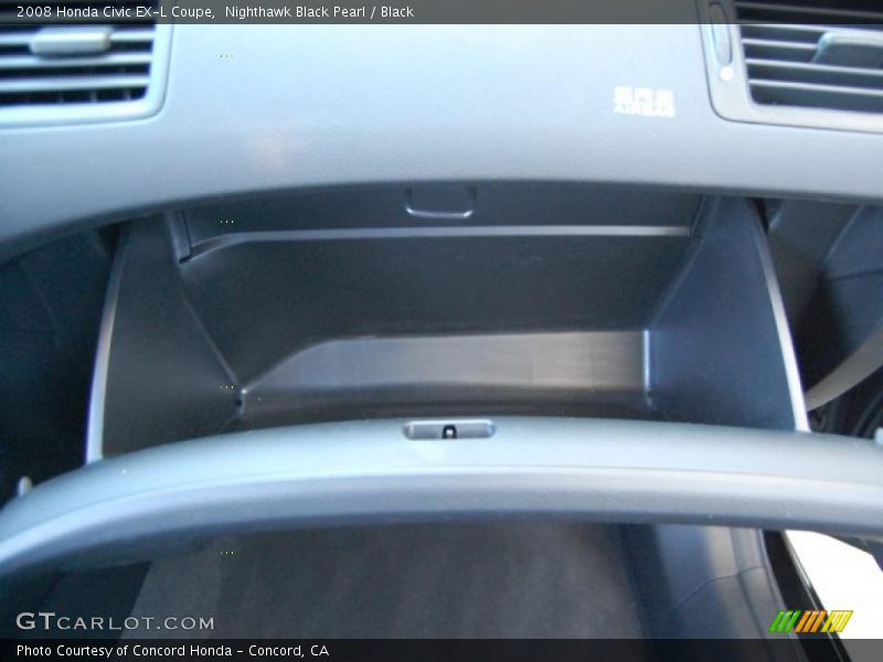 Nighthawk Black Pearl / Black 2008 Honda Civic EX-L Coupe