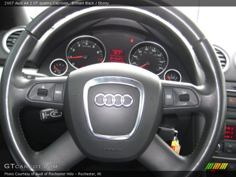 Brilliant Black / Ebony 2007 Audi A4 2.0T quattro Cabriolet