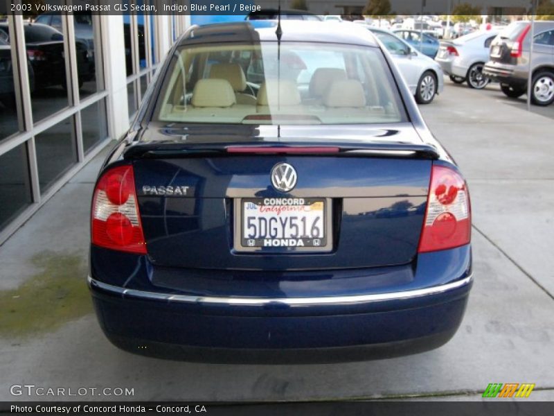 Indigo Blue Pearl / Beige 2003 Volkswagen Passat GLS Sedan