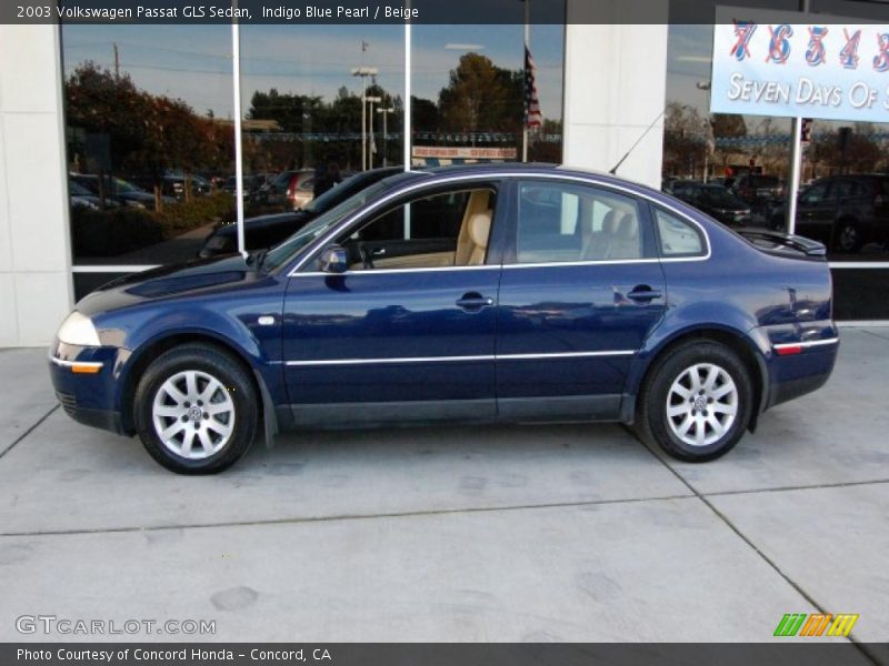 Indigo Blue Pearl / Beige 2003 Volkswagen Passat GLS Sedan