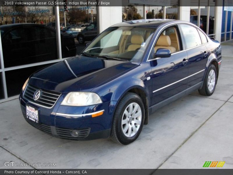 Indigo Blue Pearl / Beige 2003 Volkswagen Passat GLS Sedan