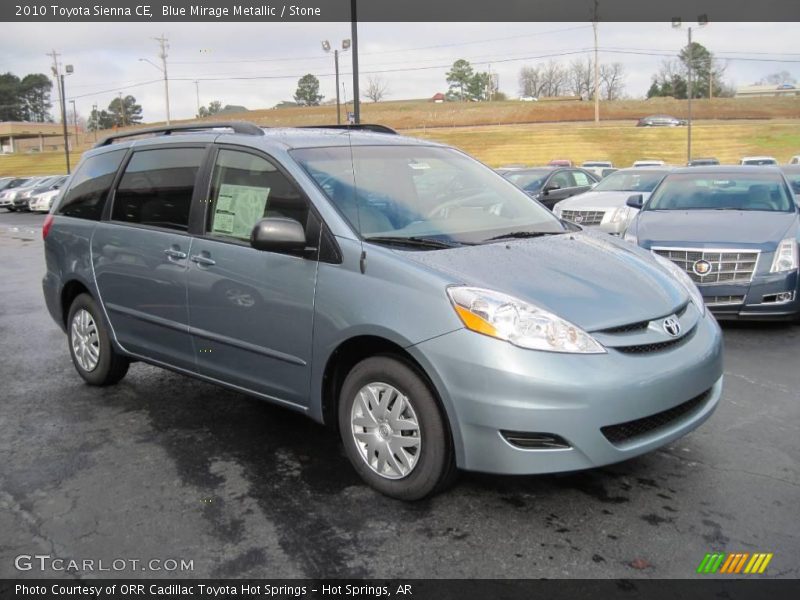 Blue Mirage Metallic / Stone 2010 Toyota Sienna CE