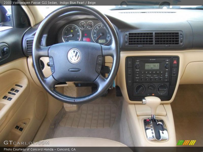 Indigo Blue Pearl / Beige 2003 Volkswagen Passat GLS Sedan