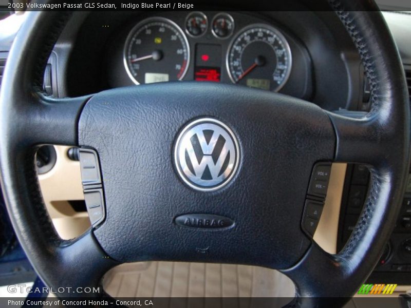 Indigo Blue Pearl / Beige 2003 Volkswagen Passat GLS Sedan