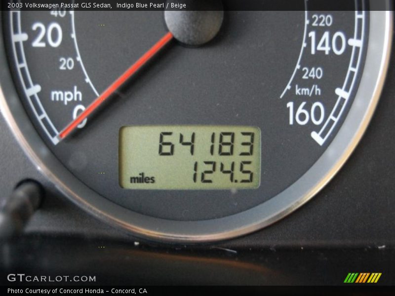 Indigo Blue Pearl / Beige 2003 Volkswagen Passat GLS Sedan