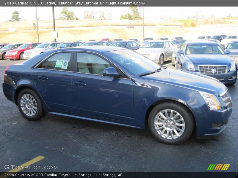 Thunder Gray ChromaFlair / Light Titanium/Ebony 2010 Cadillac CTS 3.0 Sedan