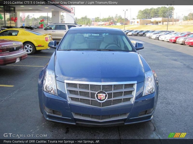 Thunder Gray ChromaFlair / Light Titanium/Ebony 2010 Cadillac CTS 3.0 Sedan