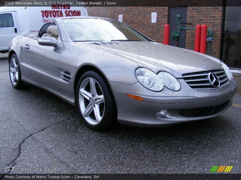Pewter Metallic / Stone 2005 Mercedes-Benz SL 500 Roadster