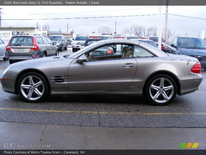 Pewter Metallic / Stone 2005 Mercedes-Benz SL 500 Roadster