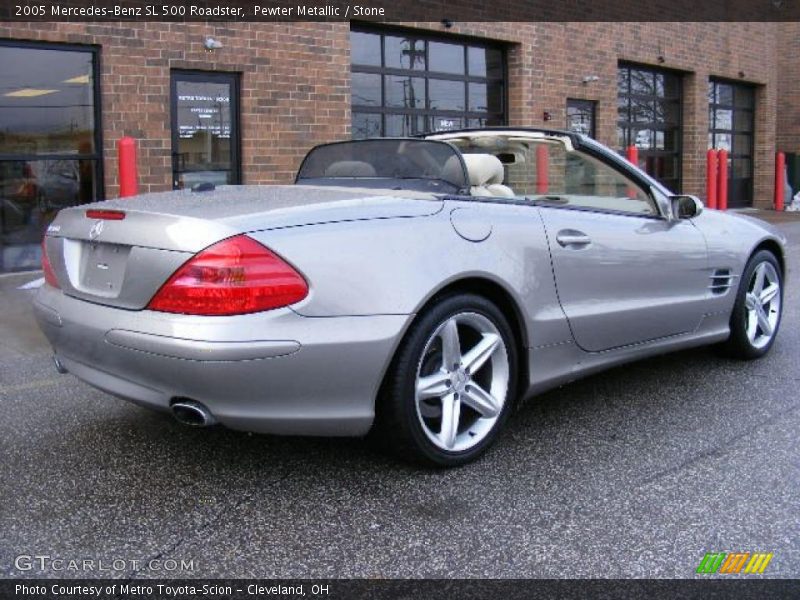 Pewter Metallic / Stone 2005 Mercedes-Benz SL 500 Roadster