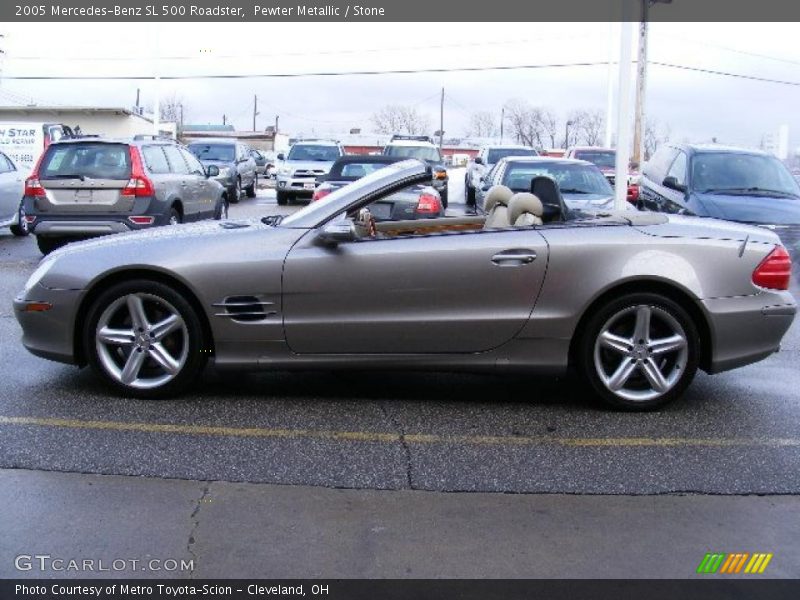 Pewter Metallic / Stone 2005 Mercedes-Benz SL 500 Roadster