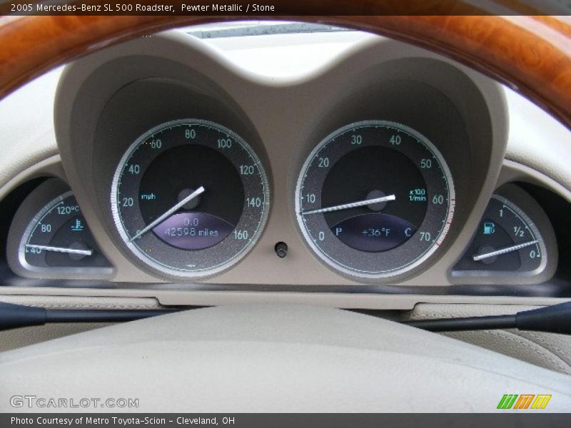 Pewter Metallic / Stone 2005 Mercedes-Benz SL 500 Roadster