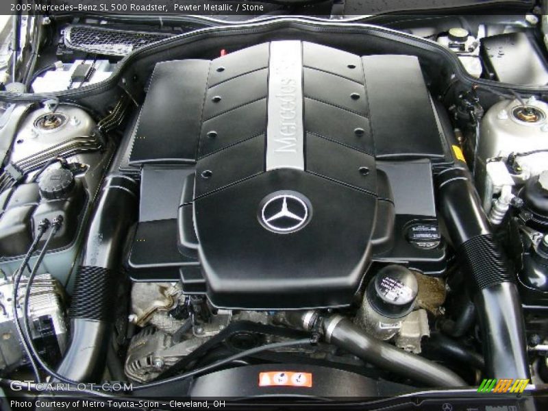 Pewter Metallic / Stone 2005 Mercedes-Benz SL 500 Roadster
