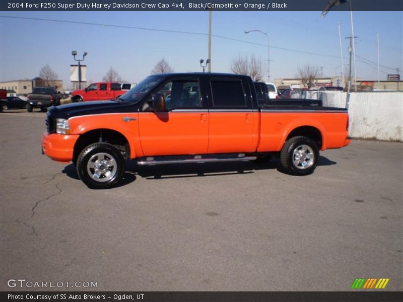 Black/Competition Orange / Black 2004 Ford F250 Super Duty Harley Davidson Crew Cab 4x4