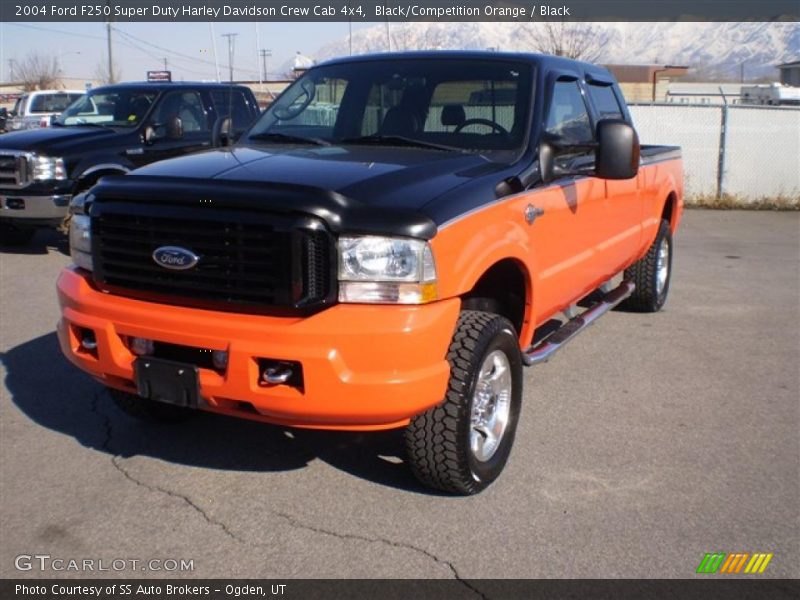 Black/Competition Orange / Black 2004 Ford F250 Super Duty Harley Davidson Crew Cab 4x4