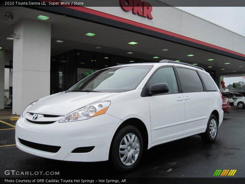 Super White / Stone 2010 Toyota Sienna LE