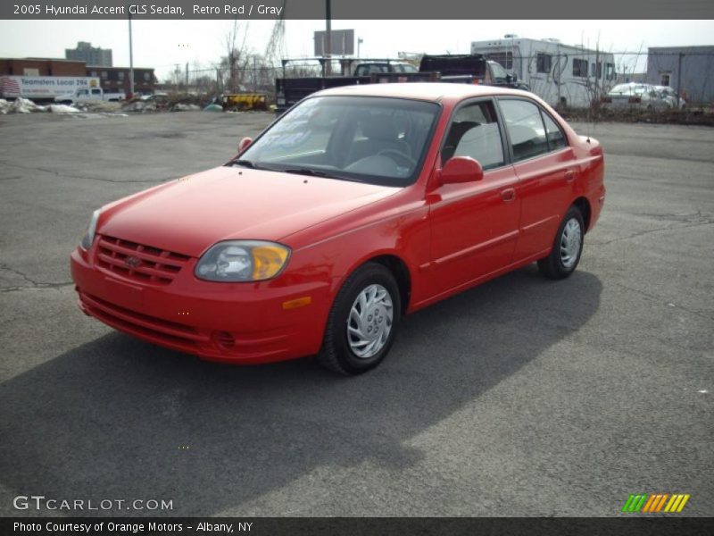 Retro Red / Gray 2005 Hyundai Accent GLS Sedan
