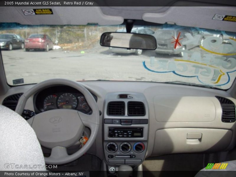 Retro Red / Gray 2005 Hyundai Accent GLS Sedan
