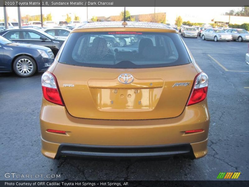Sundance Metallic / Dark Charcoal 2010 Toyota Matrix 1.8