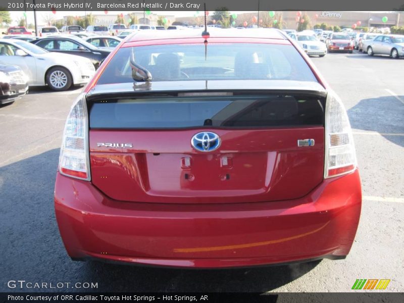 Barcelona Red Metallic / Dark Gray 2010 Toyota Prius Hybrid IV