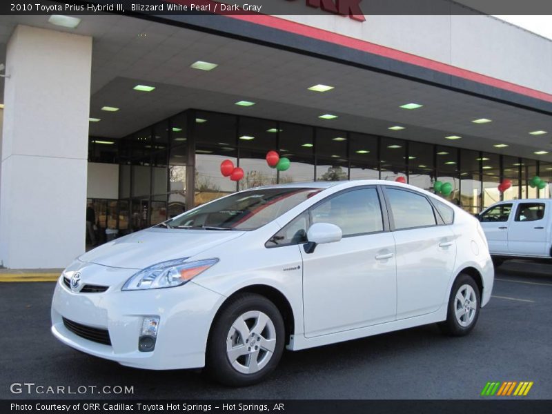 Blizzard White Pearl / Dark Gray 2010 Toyota Prius Hybrid III