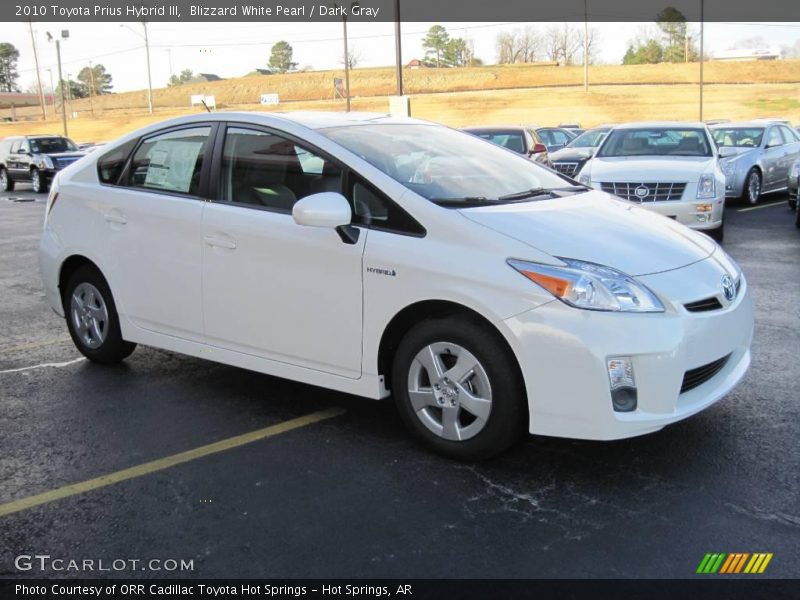 Blizzard White Pearl / Dark Gray 2010 Toyota Prius Hybrid III