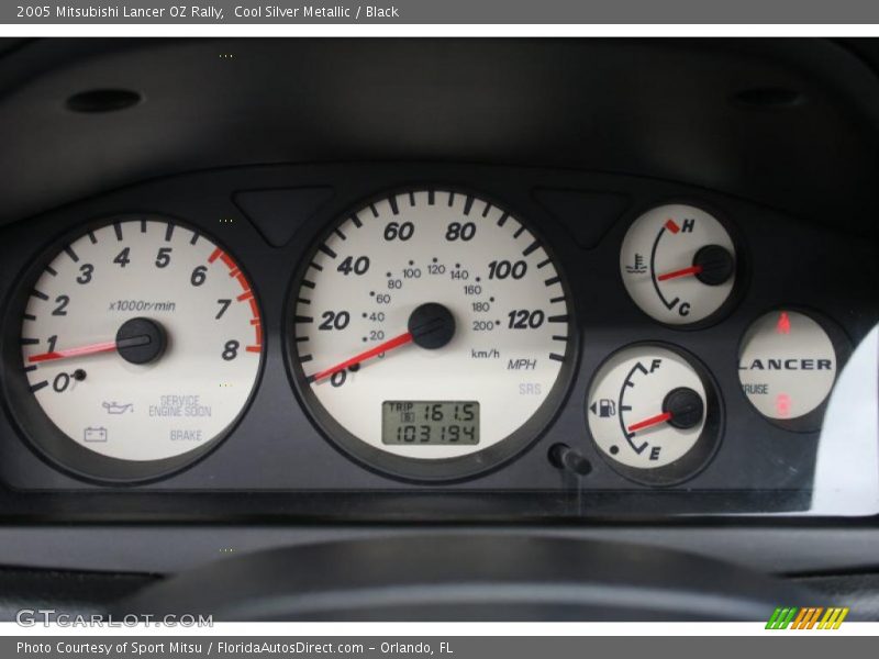 Cool Silver Metallic / Black 2005 Mitsubishi Lancer OZ Rally