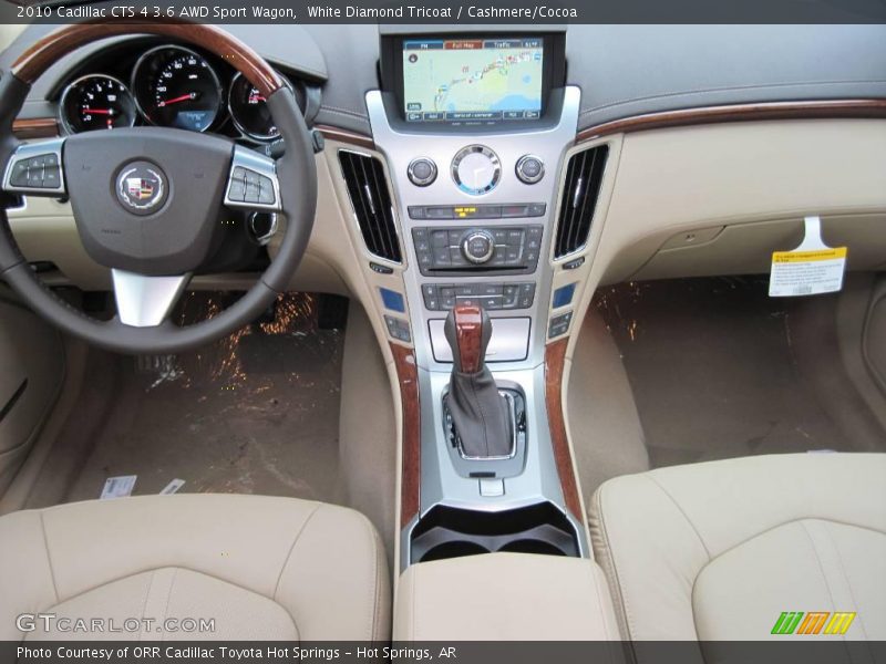 White Diamond Tricoat / Cashmere/Cocoa 2010 Cadillac CTS 4 3.6 AWD Sport Wagon