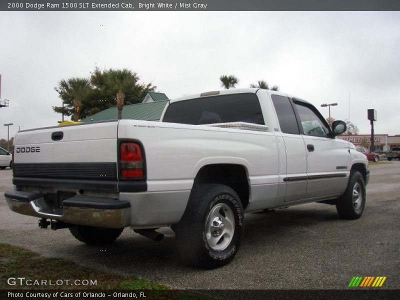 Bright White / Mist Gray 2000 Dodge Ram 1500 SLT Extended Cab
