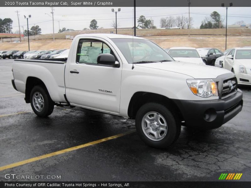 Super White / Graphite 2010 Toyota Tacoma Regular Cab