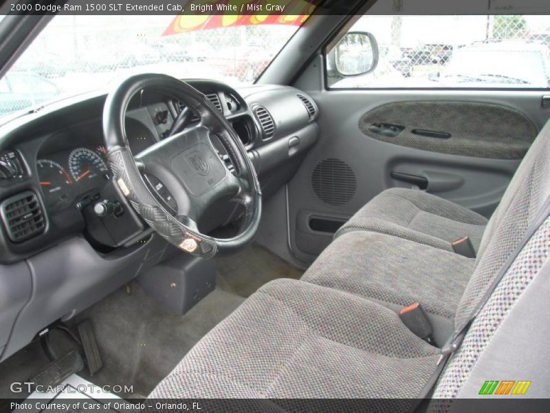 Bright White / Mist Gray 2000 Dodge Ram 1500 SLT Extended Cab