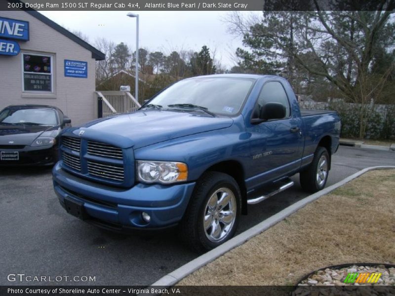 Atlantic Blue Pearl / Dark Slate Gray 2003 Dodge Ram 1500 SLT Regular Cab 4x4