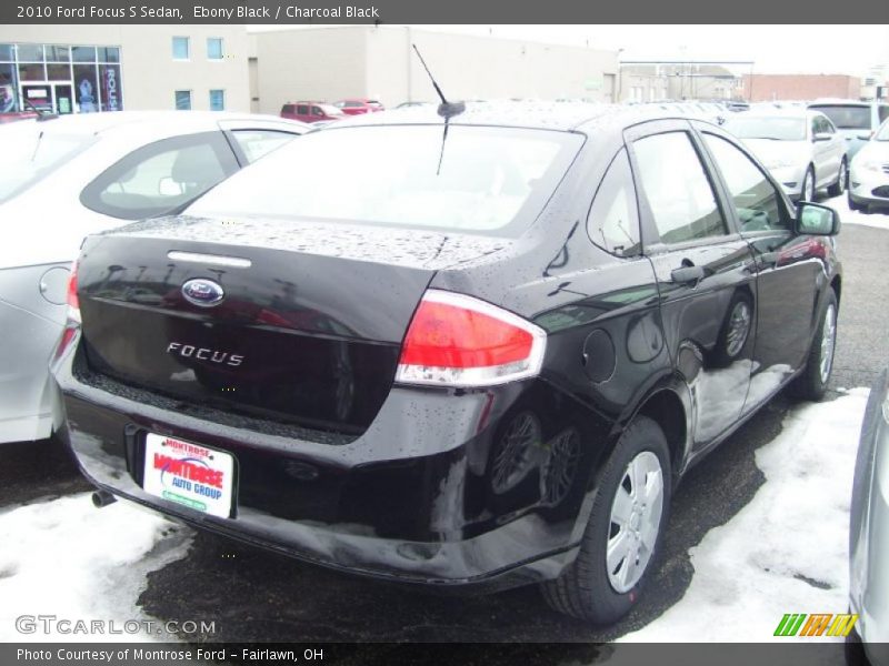 Ebony Black / Charcoal Black 2010 Ford Focus S Sedan