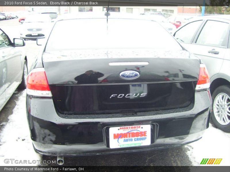Ebony Black / Charcoal Black 2010 Ford Focus S Sedan