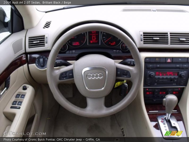 Brilliant Black / Beige 2006 Audi A4 2.0T Sedan