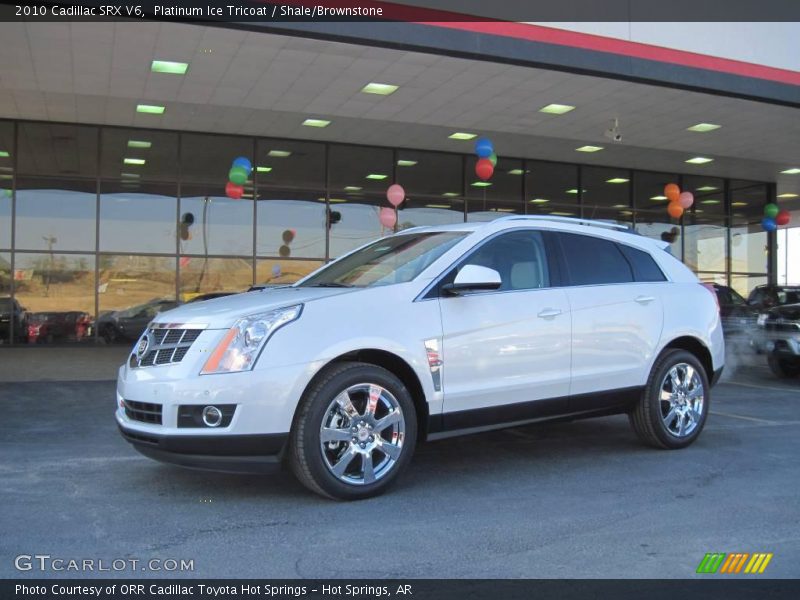 Platinum Ice Tricoat / Shale/Brownstone 2010 Cadillac SRX V6