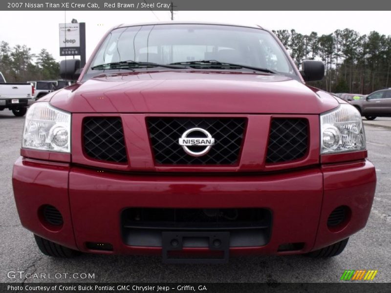 Red Brawn / Steel Gray 2007 Nissan Titan XE Crew Cab