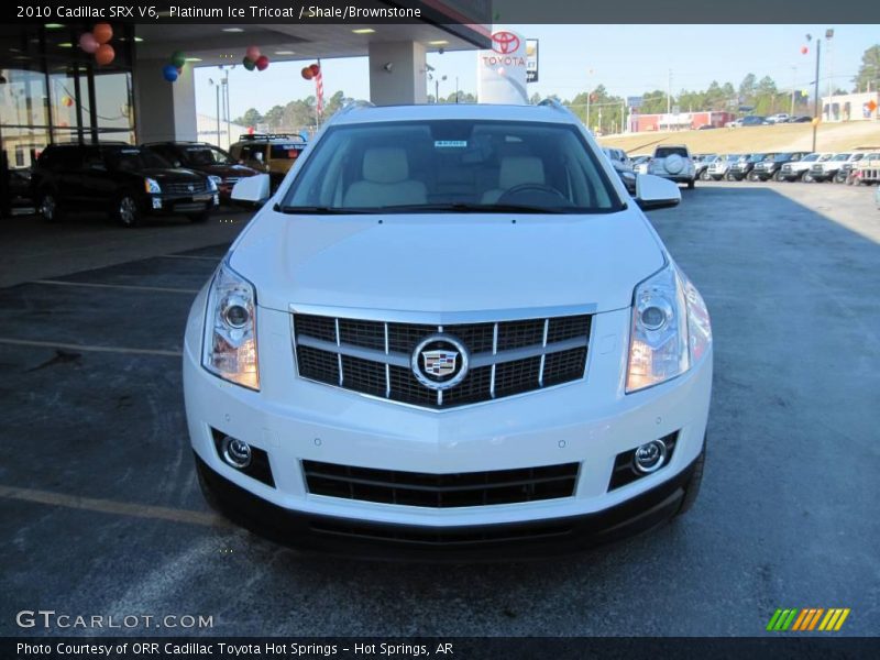 Platinum Ice Tricoat / Shale/Brownstone 2010 Cadillac SRX V6