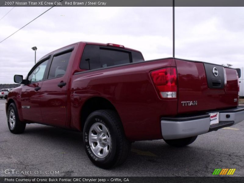 Red Brawn / Steel Gray 2007 Nissan Titan XE Crew Cab