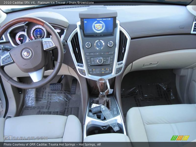 Platinum Ice Tricoat / Shale/Brownstone 2010 Cadillac SRX V6