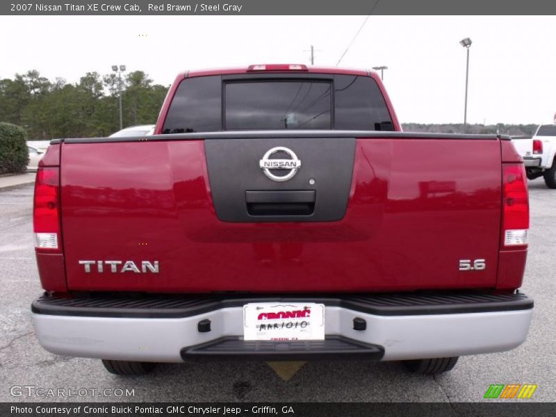 Red Brawn / Steel Gray 2007 Nissan Titan XE Crew Cab