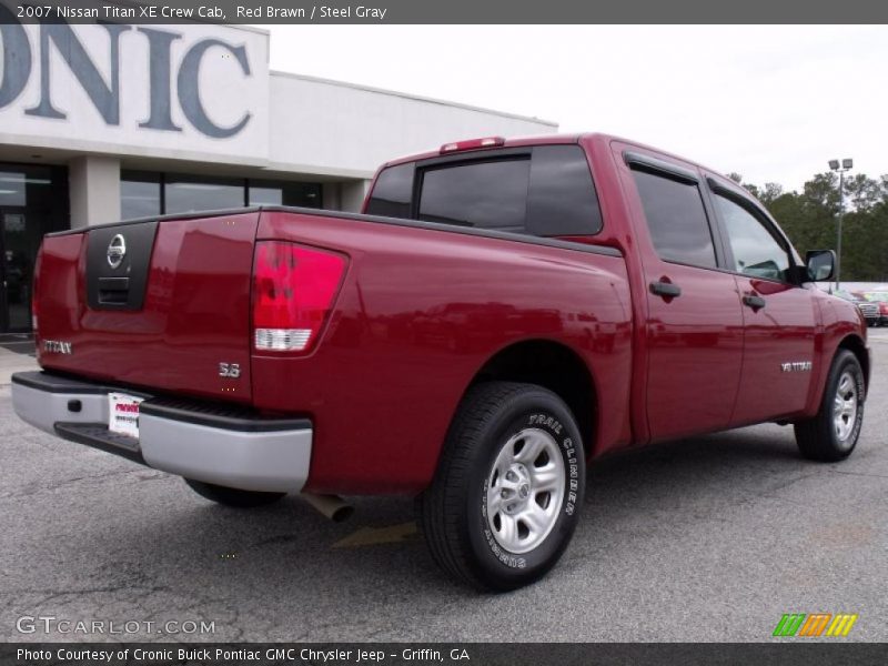 Red Brawn / Steel Gray 2007 Nissan Titan XE Crew Cab