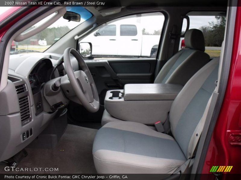 Red Brawn / Steel Gray 2007 Nissan Titan XE Crew Cab
