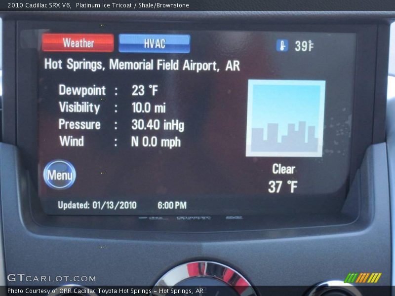 Platinum Ice Tricoat / Shale/Brownstone 2010 Cadillac SRX V6