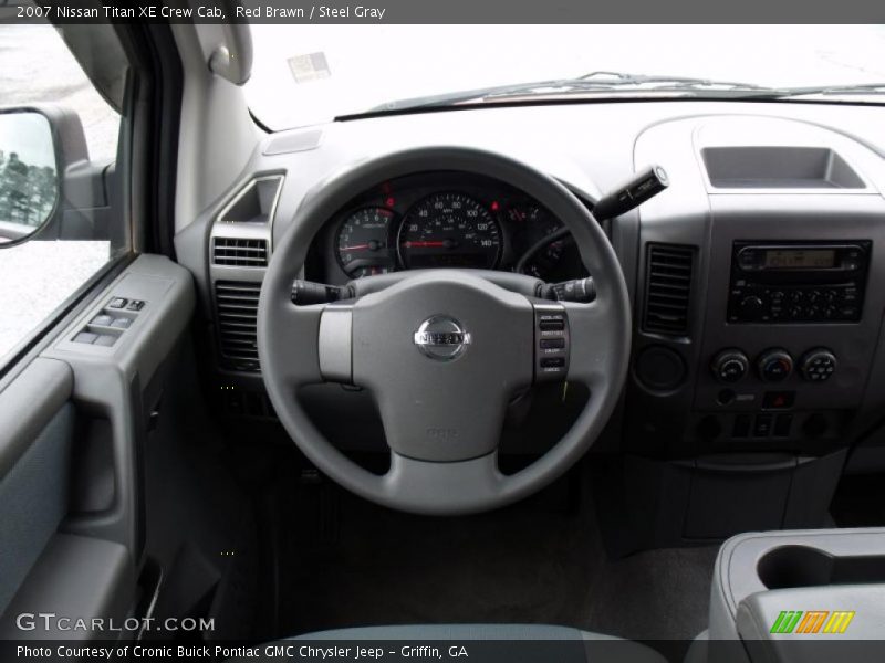 Red Brawn / Steel Gray 2007 Nissan Titan XE Crew Cab