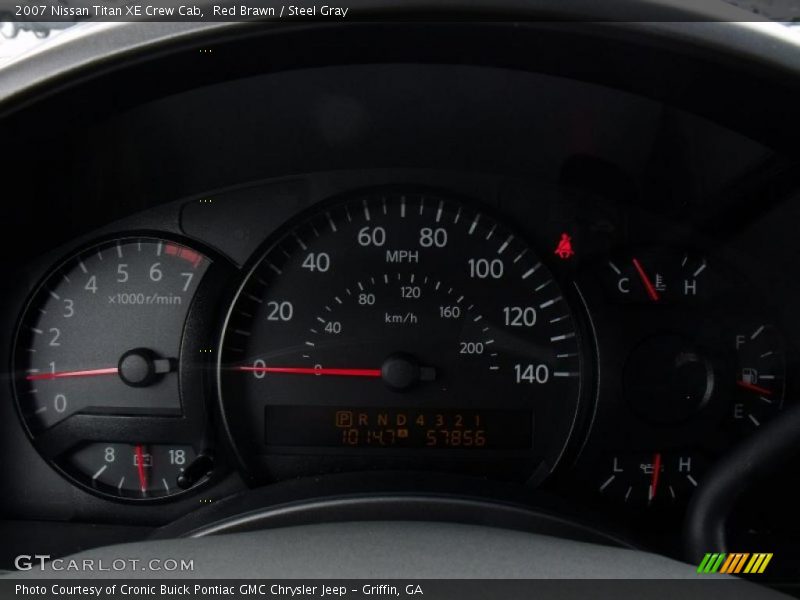 Red Brawn / Steel Gray 2007 Nissan Titan XE Crew Cab