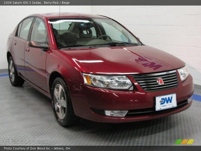 Berry Red / Beige 2006 Saturn ION 3 Sedan