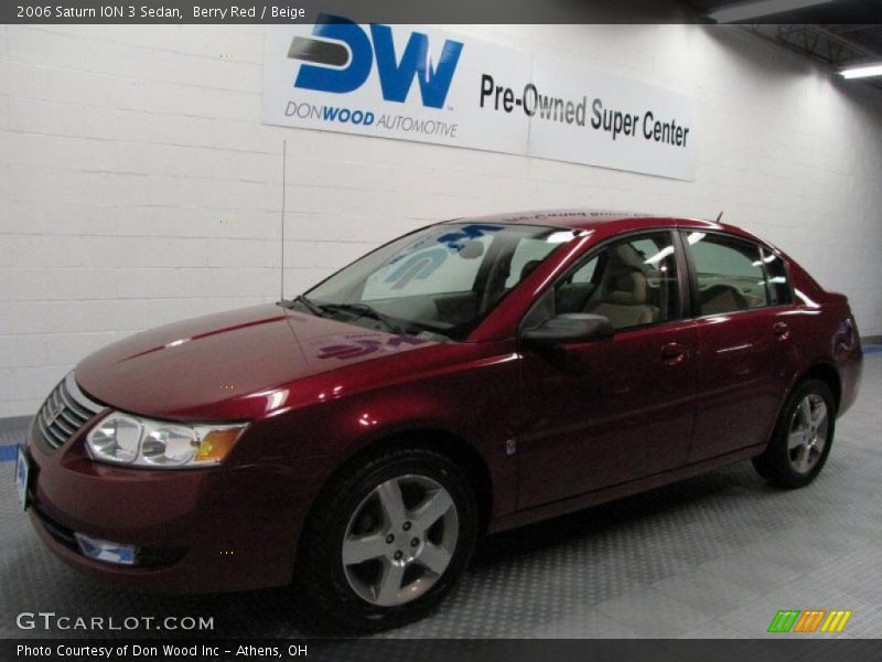 Berry Red / Beige 2006 Saturn ION 3 Sedan