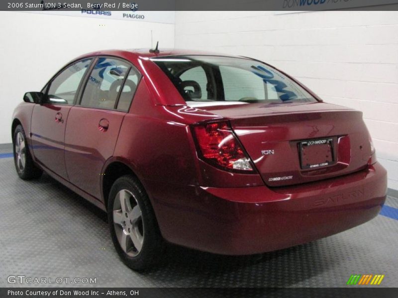 Berry Red / Beige 2006 Saturn ION 3 Sedan
