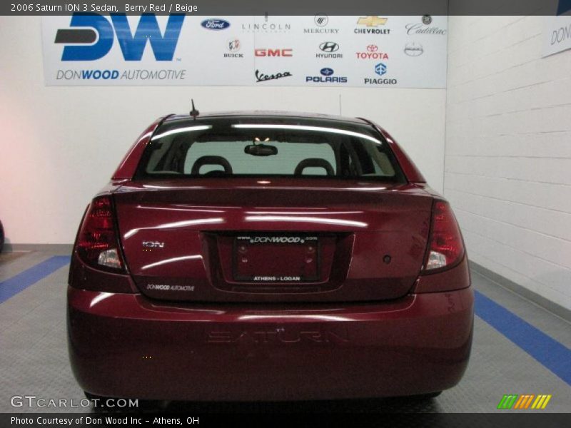 Berry Red / Beige 2006 Saturn ION 3 Sedan